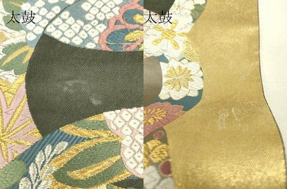 平和屋着物▼六通柄袋帯　唐織　国風錦　吉祥花文　金銀糸　引箔　正絹　逸品　DABH6704az