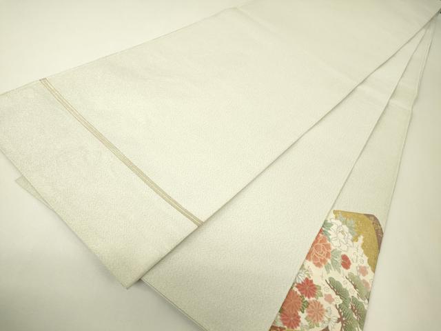 平和屋着物▼明綴れ　太鼓柄袋帯　風景花絵巻　金糸　正絹　逸品　DABH6769az