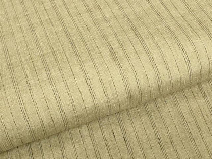 平和屋着物▽本場結城紬　重要無形文化財　単衣　縞　証紙付き　正絹　逸品　DABH6815az