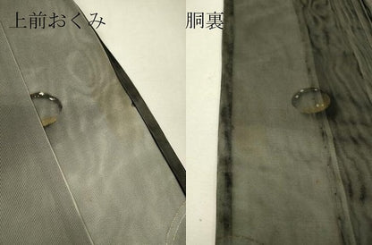 平和屋着物▽訪問着　無双　紗袷　紗×紗　梅雨芝文　黒地　金彩　正絹　逸品　DABH6816az
