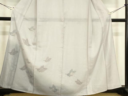 平和屋着物▽訪問着　無双　紗袷　紗×絽　舞蝶文　金彩　正絹　逸品　DABH6817az