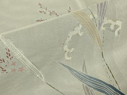 平和屋着物▽訪問着　無双　紗袷　紗×紗　立波文　金彩　正絹　逸品　未使用　DABH6818az