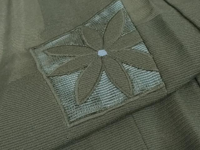 平和屋着物▽羽織　スリーシーズン　春夏秋　塵除け　絽　刺繍　色紙花文　黒地　正絹　逸品　未使用　DABH6821az