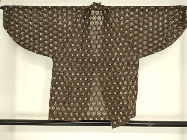 平和屋着物▽和装コート　スリーシーズン　春夏秋　塵除け　総レース　立涌花文　DABH6822az
