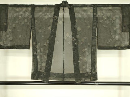 平和屋着物▽羽織　スリーシーズン　春夏秋　塵除け　丸文　正絹　逸品　DABH6823az
