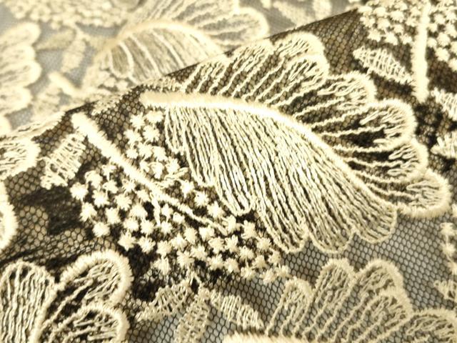 平和屋着物▽道行コート　スリーシーズン　春夏秋　塵除け　総レース　舞葉文　DABH6824az