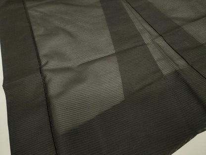 平和屋着物▽男性　長羽織　スリーシーズン春夏秋　塵除け　絽　黒色　正絹　逸品　DABH6842az