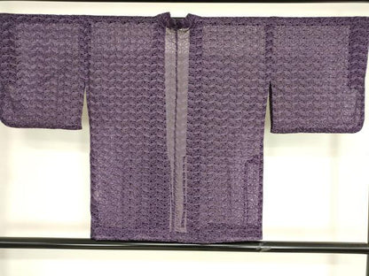 平和屋着物▽道中着　スリーシーズン　春夏秋　塵除け　総レース　舞葉文　DABH6846az