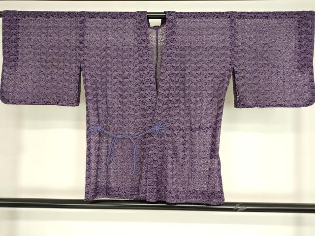 平和屋着物▽道中着　スリーシーズン　春夏秋　塵除け　総レース　舞葉文　DABH6846az