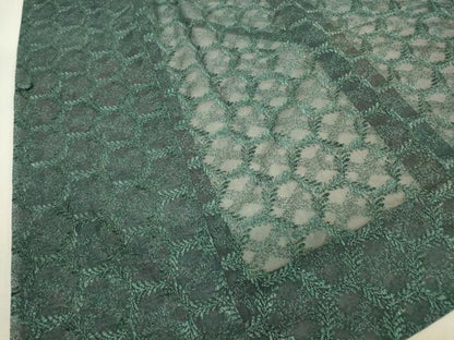 平和屋着物▽道行コート　スリーシーズン　春夏秋　塵除け　総レース　草葉文　ロング丈　DABH6850az