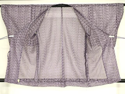 平和屋着物▽道行コート　スリーシーズン　春夏秋　塵除け　総レース　舞葉文　DABH6856az