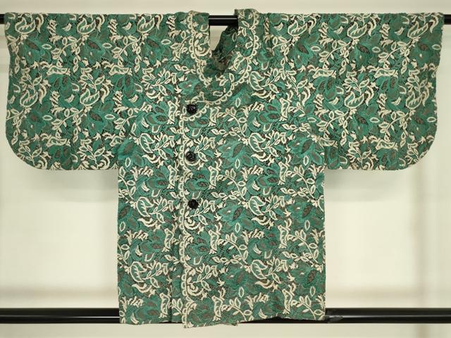 平和屋着物▽道行コート　スリーシーズン　春夏秋　塵除け　総レース　更紗花文　DABH6858az