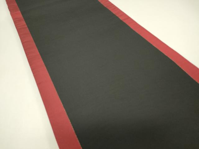 平和屋着物▼両面　六通柄袋帯　唐織　舞桜文　黒地　金銀糸　正絹　逸品　DABH6871az