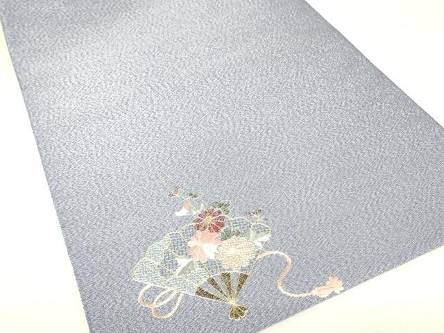 平和屋着物▼中国三大刺繍　スワトウ刺繍　汕頭刺繍　綴れ　太鼓柄袋帯　駒刺繍　総刺繍　檜扇花文　金糸　正絹　逸品　DABH6896az