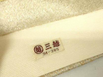 平和屋着物▼六通柄袋帯　平安料紙敬文　金銀糸　三越扱い　正絹　逸品　DABH6917az