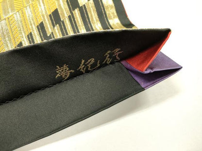 平和屋着物▼六通柄袋帯　可津羅錦　夢紀行　金糸　正絹　逸品　DABH7057fe
