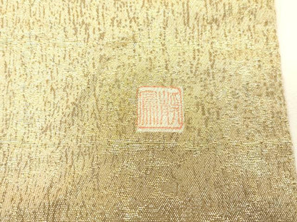 平和屋着物▼太鼓柄袋帯　作家物　絞り　辻が花　金糸　正絹　逸品　DABH7105fe