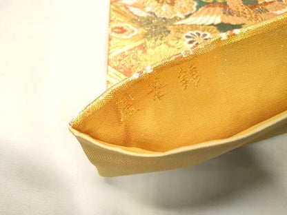 平和屋着物▼六通柄袋帯　麗華錦　金銀糸　正絹　逸品　DABH7112fe
