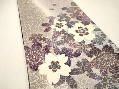 平和屋着物●両面　太鼓柄袋帯　輪奈織　舞桜　金糸　さが美扱い　正絹　逸品　DABH7115fe