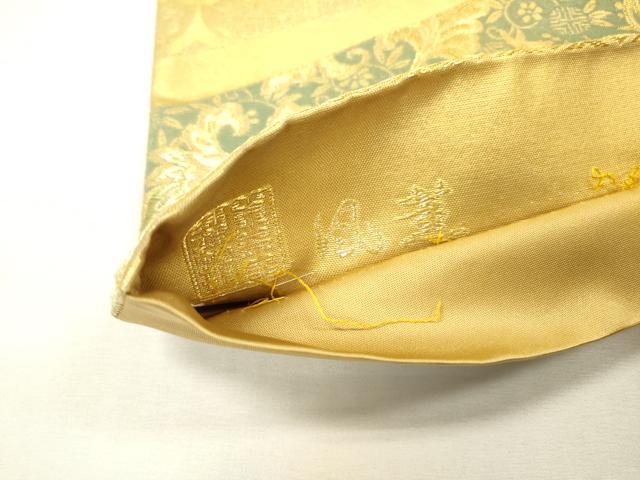 平和屋着物▼六通柄袋帯　風薫　金銀糸　正絹　逸品　DABH7172fe