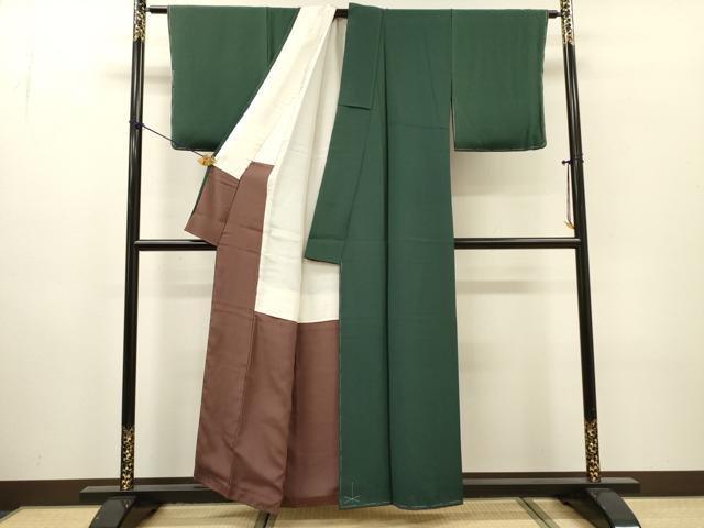 平和屋着物●上質な色無地　作家物　高麗納戸色　正絹　逸品　未使用　DABH7176fe