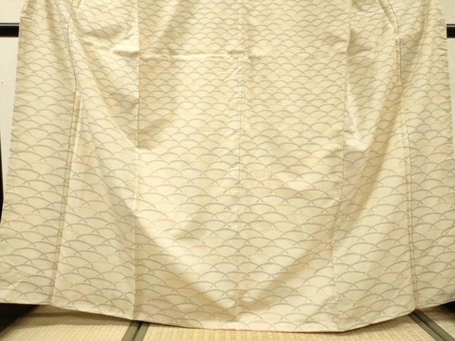 平和屋着物●本場大島紬　白大島　訪問着　芝文　正絹　逸品　未使用　DABH7184fe