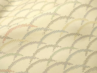 平和屋着物●本場大島紬　白大島　訪問着　芝文　正絹　逸品　未使用　DABH7184fe