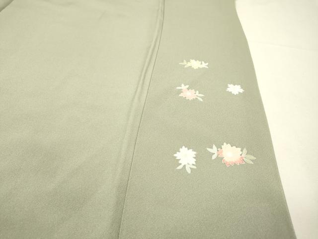 平和屋着物●訪問着　駒刺繍　花唐草文　金彩　正絹　逸品　DABH7188fe