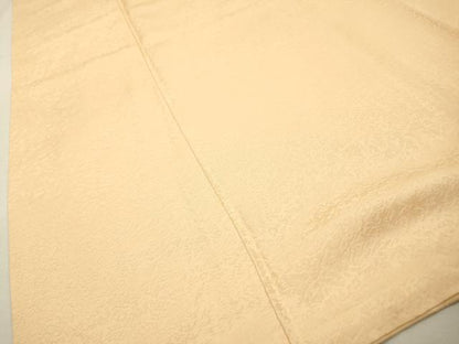 平和屋着物●上質な色無地　霞地紋　肌色　ロング丈　正絹　逸品　未使用　DABH7190fe