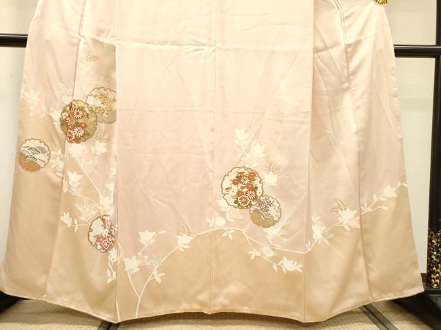 平和屋着物●訪問着　刺繍　雪輪花文　金彩　正絹　逸品　DABH7191fe
