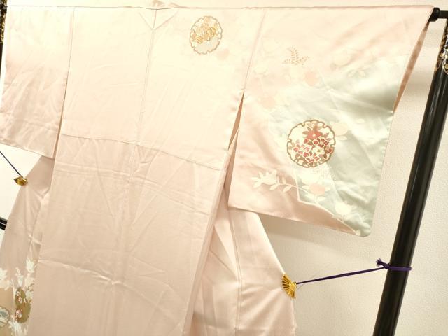 平和屋着物●訪問着　刺繍　雪輪花文　金彩　正絹　逸品　DABH7191fe