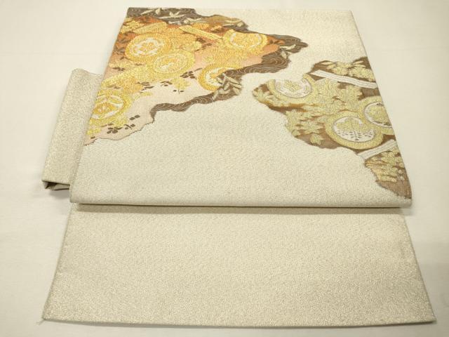 平和屋着物▼つけ帯　明つづれ　道長　金糸　正絹　逸品　DABH7198fe