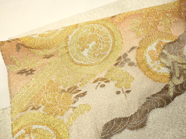 平和屋着物▼つけ帯　明つづれ　道長　金糸　正絹　逸品　DABH7198fe