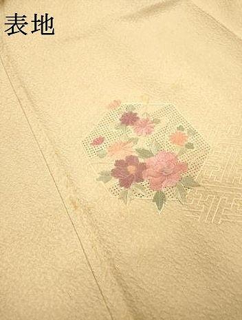 平和屋着物▼中国三大刺繍　スワトウ刺繍　汕頭刺繍　総刺繍　訪問着　亀甲花文　暈し染　正絹　逸品　DABH7249fe