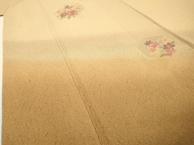 平和屋着物▼中国三大刺繍　スワトウ刺繍　汕頭刺繍　総刺繍　訪問着　亀甲花文　暈し染　正絹　逸品　DABH7249fe