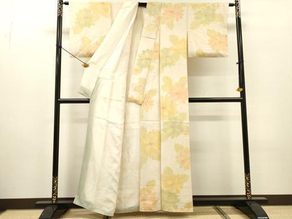 平和屋着物▼上質な小紋　舞花　正絹　逸品　DABH7264fe