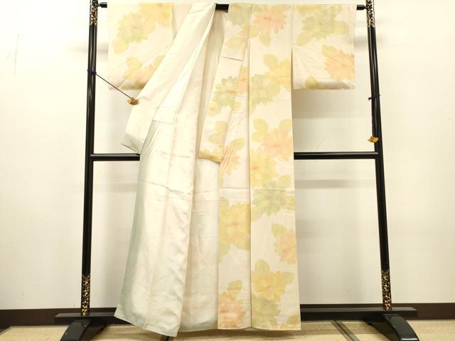 平和屋着物▼上質な小紋　舞花　正絹　逸品　DABH7264fe