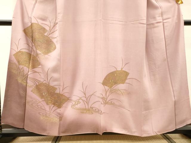 平和屋着物▼中国三大刺繍　スワトウ刺繍　汕頭刺繍　総刺繍　訪問着　流水宝尽くし地紙花文　暈し染　金彩　正絹　逸品　DABH7269fe