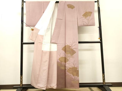 平和屋着物▼中国三大刺繍　スワトウ刺繍　汕頭刺繍　総刺繍　訪問着　流水宝尽くし地紙花文　暈し染　金彩　正絹　逸品　DABH7269fe