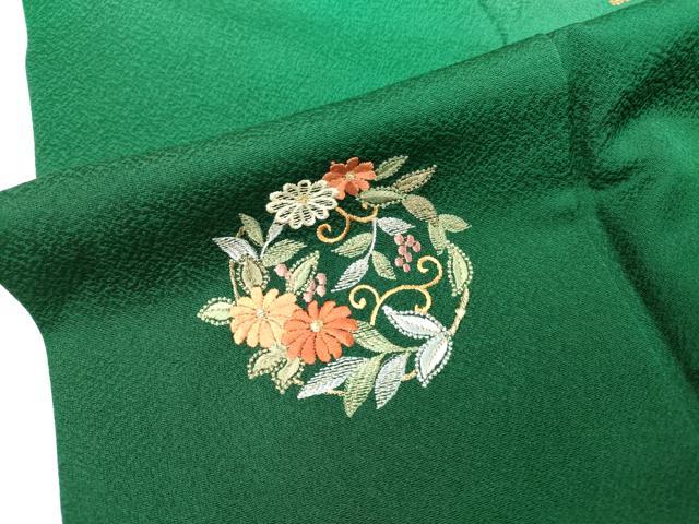 平和屋着物▼中国三大刺繍　スワトウ刺繍　汕頭刺繍　総刺繍　振袖　舞蝶花丸文　暈し染　金銀糸　正絹　逸品　DABH7278fe
