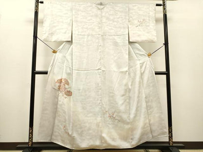 平和屋着物▼訪問着　総刺繍　籬花文　暈し染　正絹　逸品　DABH7299fe