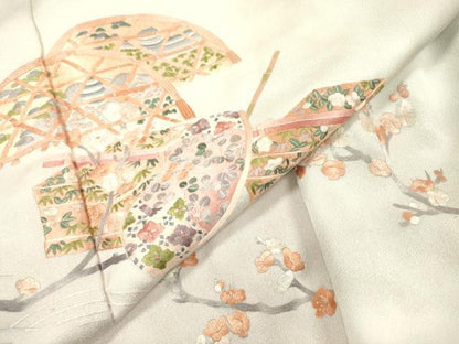 平和屋着物▼訪問着　総刺繍　籬花文　暈し染　正絹　逸品　DABH7299fe