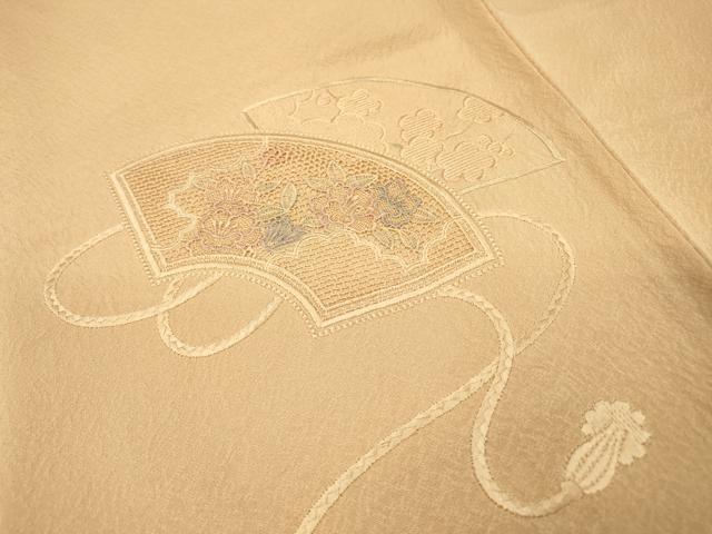 平和屋着物▼中国三大刺繍　スワトウ刺繍　汕頭刺繍　総刺繍　色留袖　地紙花文　正絹　逸品　DABH7314fe