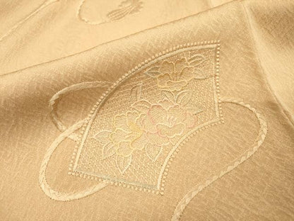 平和屋着物▼中国三大刺繍　スワトウ刺繍　汕頭刺繍　総刺繍　色留袖　地紙花文　正絹　逸品　DABH7314fe