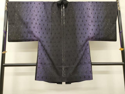 平和屋着物▽男性　羽織　スリーシーズン　春夏秋　塵除け　草花　正絹　逸品　DABH7326fe