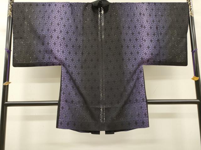 平和屋着物▽男性　羽織　スリーシーズン　春夏秋　塵除け　草花　正絹　逸品　DABH7326fe