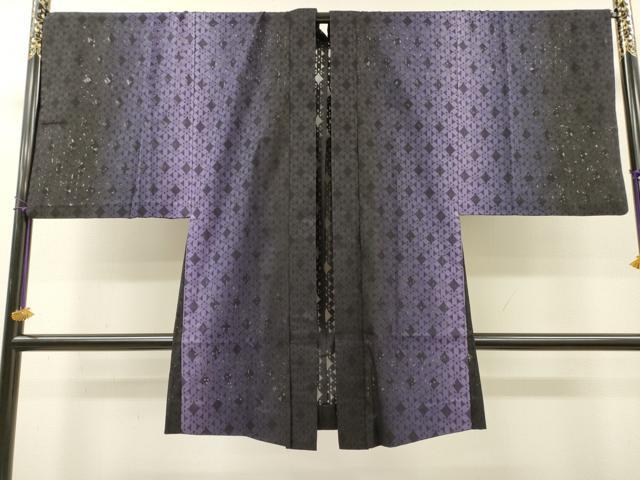 平和屋着物▽男性　羽織　スリーシーズン　春夏秋　塵除け　草花　正絹　逸品　DABH7326fe
