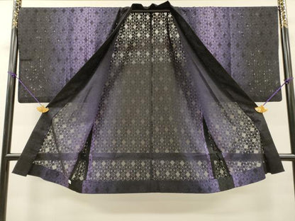 平和屋着物▽男性　羽織　スリーシーズン　春夏秋　塵除け　草花　正絹　逸品　DABH7326fe