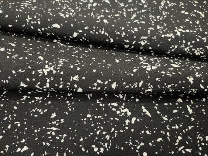 平和屋着物▽上質な小紋　単衣　霞文　黒地　正絹　逸品　DABH7330fe