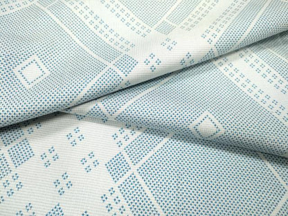 平和屋着物▽本場大島紬　白大島　単衣　7マルキ　菱文　正絹　逸品　DABH7334fe